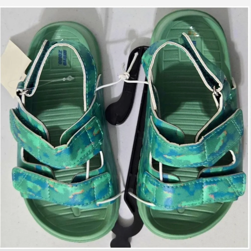 New Wave Zone Shoes Kids Toddler Sandals Camo Green NWT Unisex Fisherman
